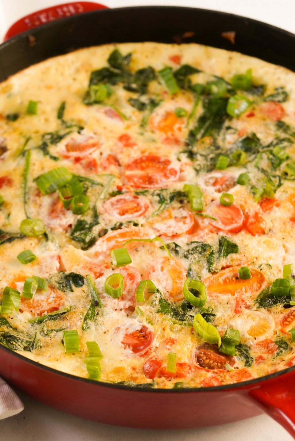 Egg White Frittata with Spinach Wellness by Kay