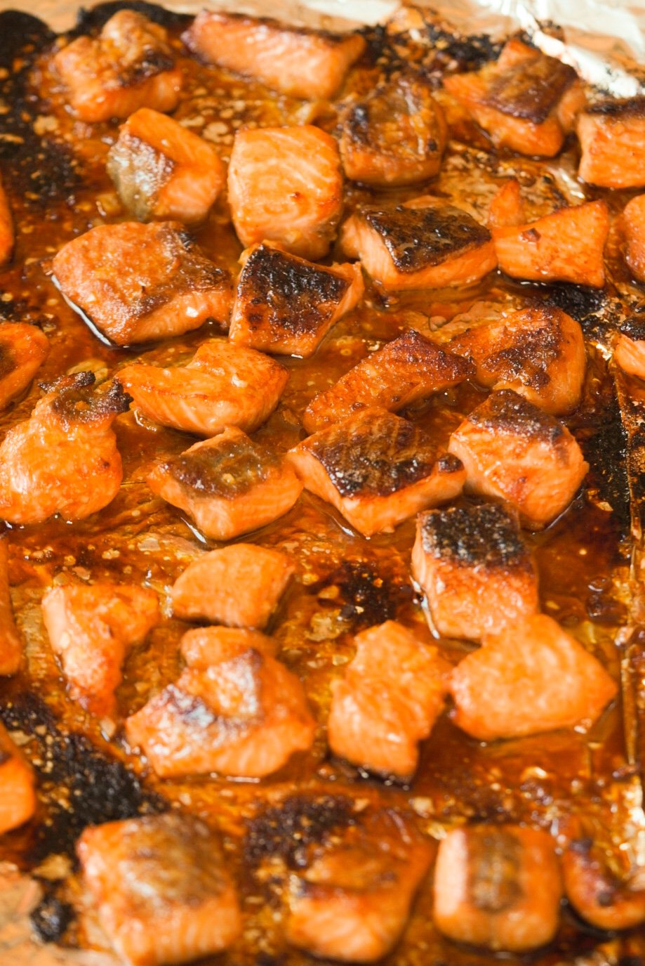 Honey Garlic Salmon Bites Wellness by Kay