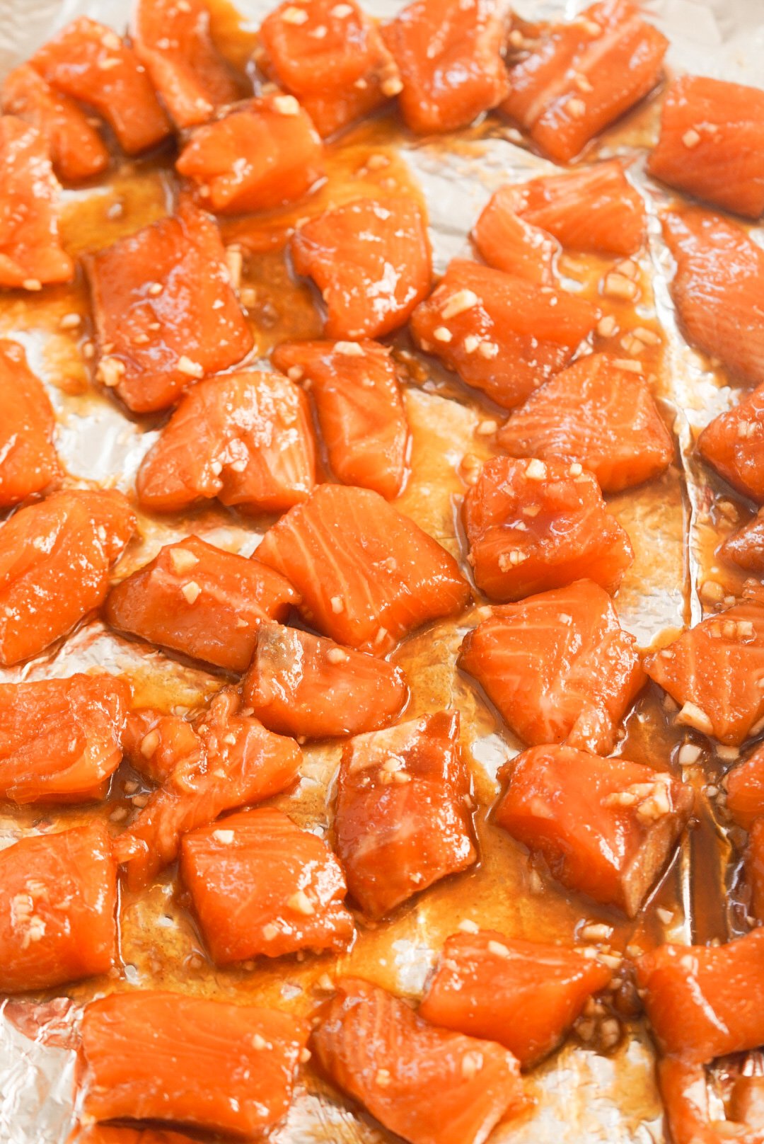 Honey Garlic Salmon Bites Wellness by Kay