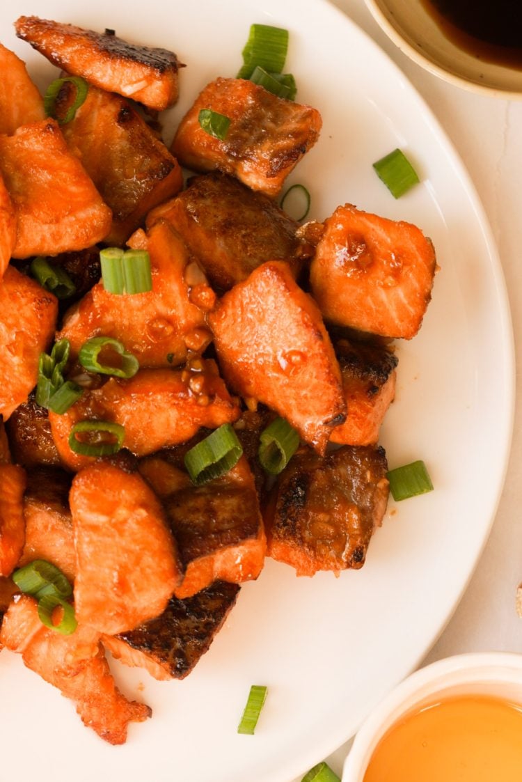 Honey Garlic Salmon Bites Wellness by Kay