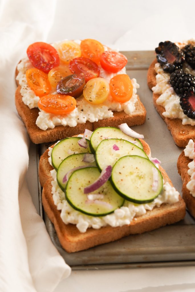 savory cottage cheese toasts