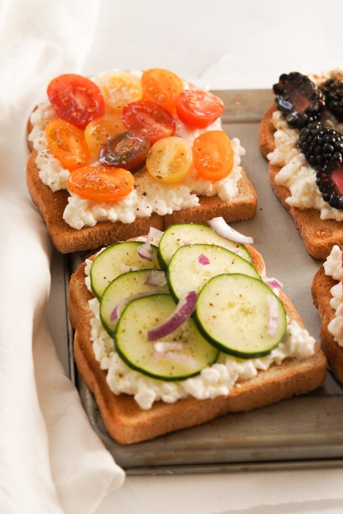 savory cottage cheese toasts