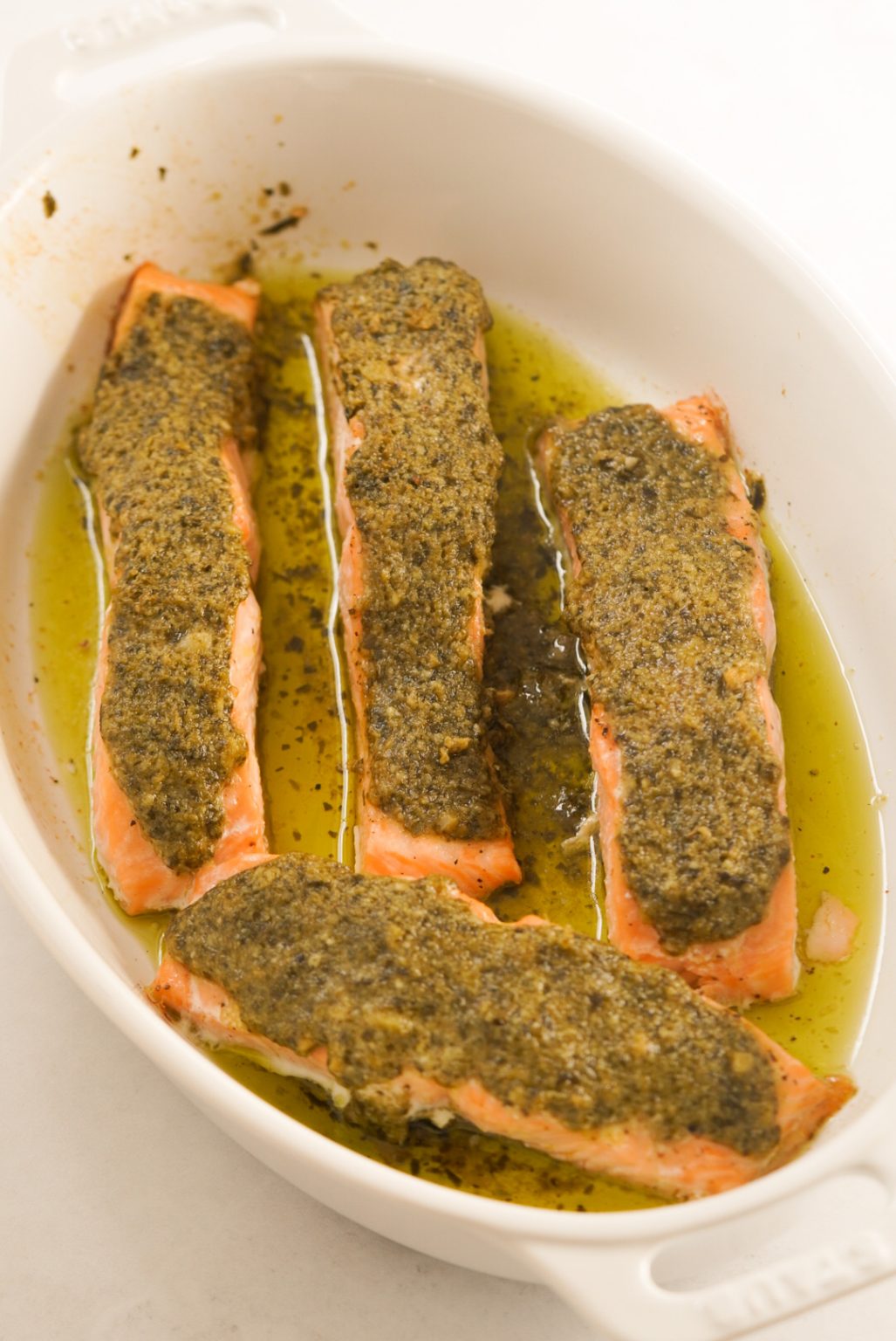 Baked Pesto Butter Salmon Wellness by Kay