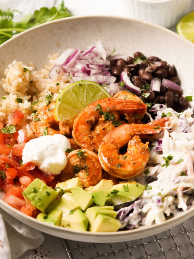 Baja Shrimp Taco Bowl Recipe - Wellness by Kay