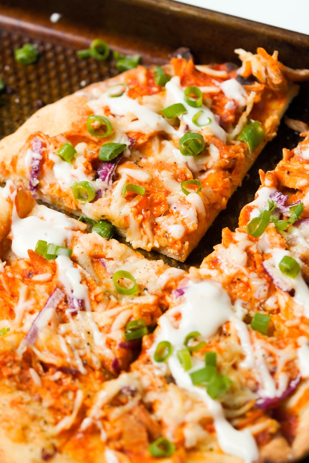 Buffalo Chicken Flatbread - Wellness by Kay