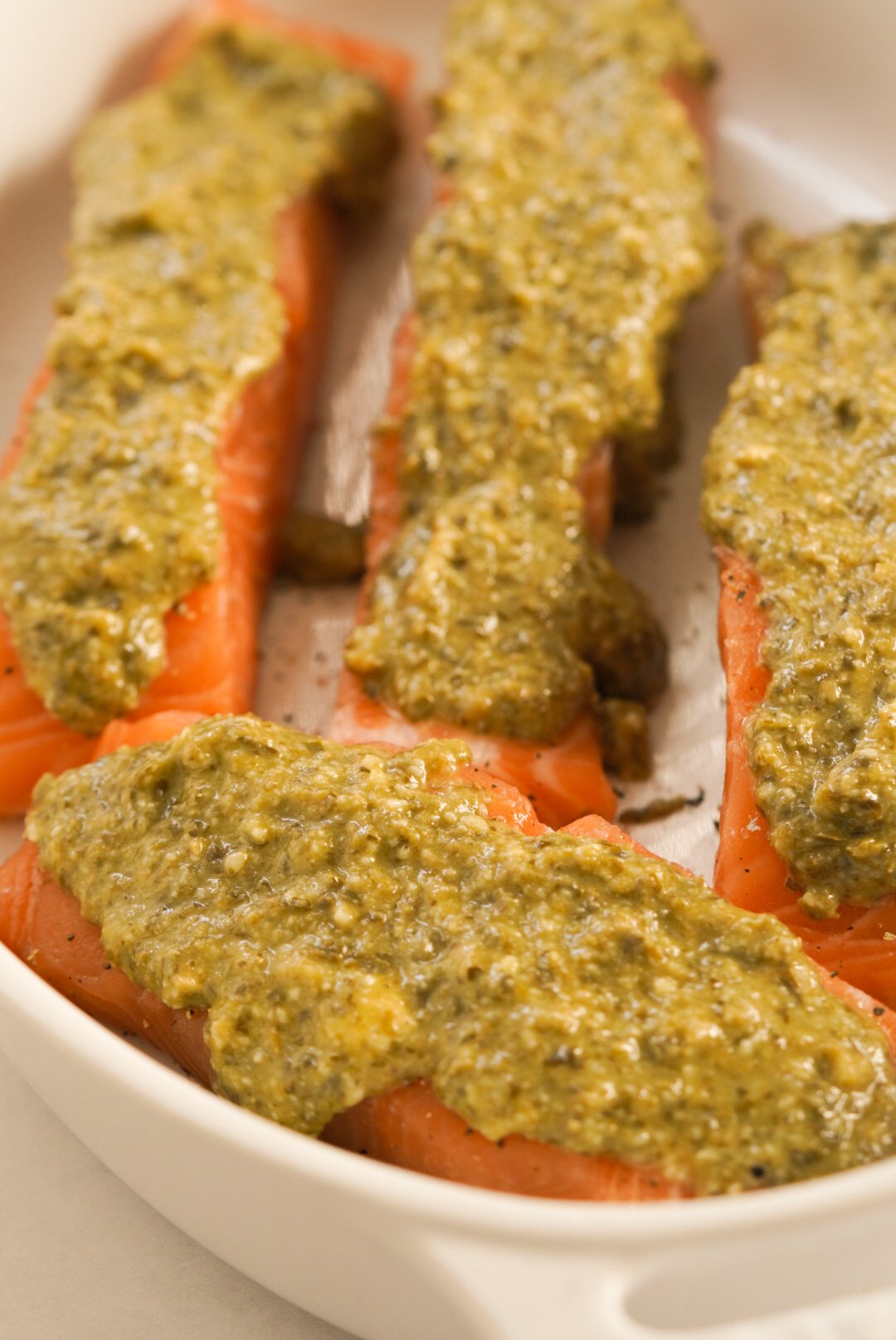 Baked Pesto Butter Salmon Wellness by Kay