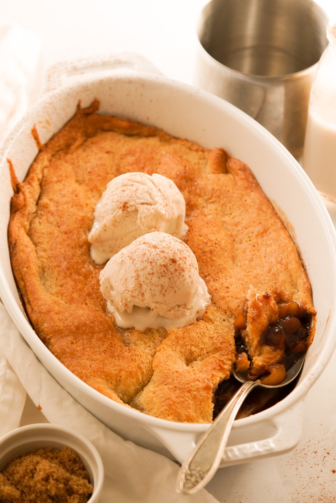 Easy Crescent Roll Peach Cobbler with Cinnamon Wellness by Kay