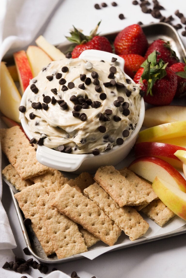 Cream Cheese Chocolate Chip Dip (Easy Dessert!) Wellness by Kay
