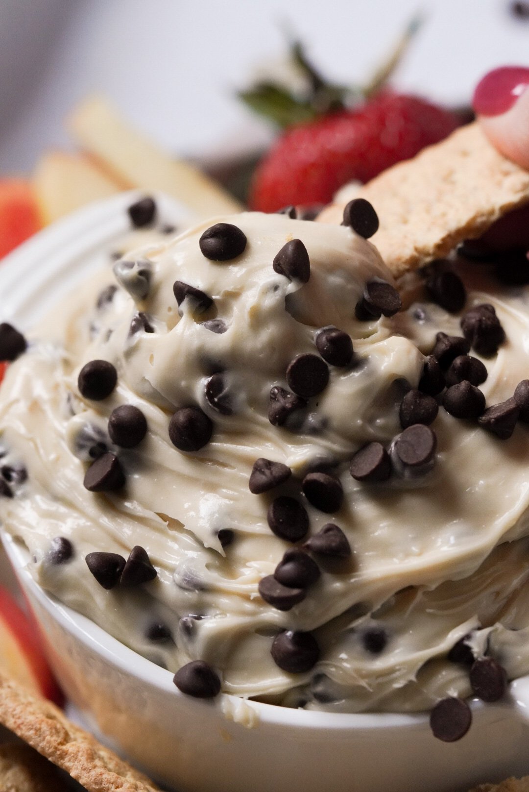 Cream Cheese Chocolate Chip Dip (Easy Dessert!) Wellness by Kay