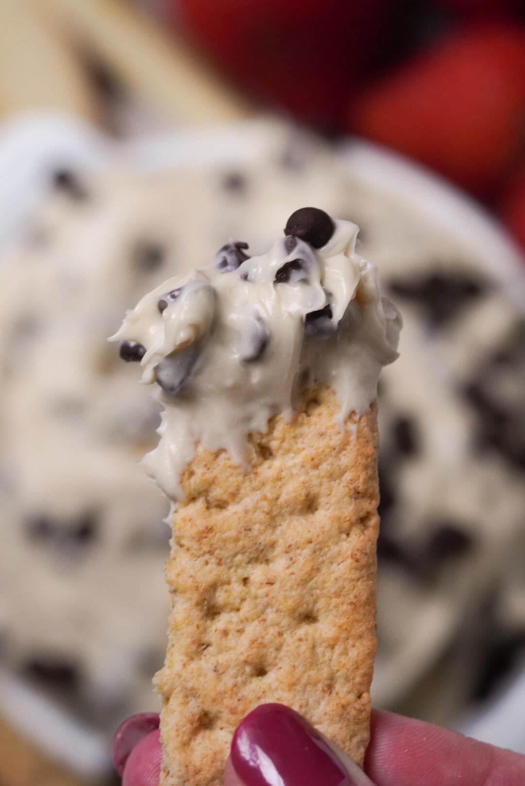 Cream Cheese Chocolate Chip Dip (Easy Dessert!) Wellness by Kay