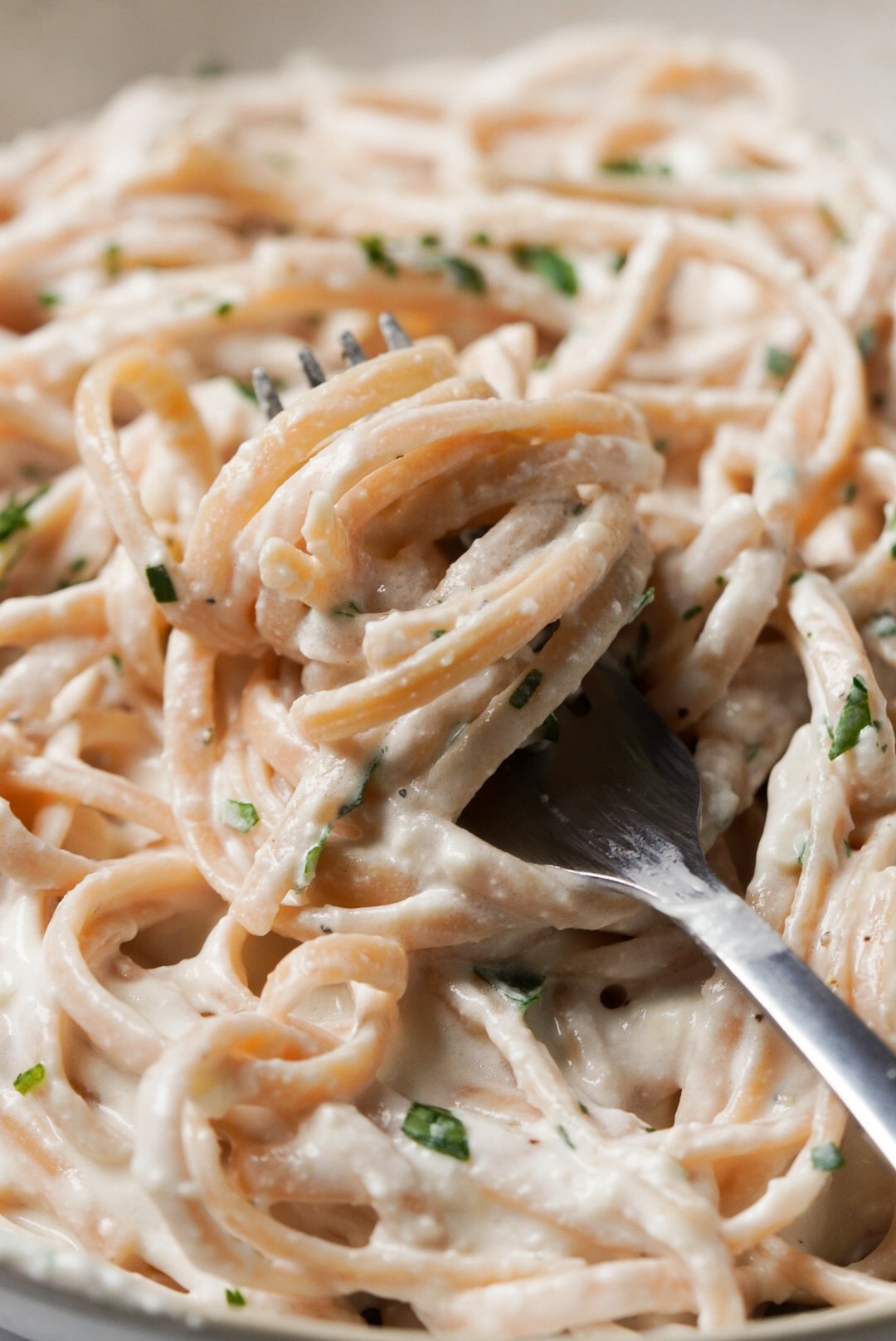 Creamy Greek Yogurt Alfredo Pasta Sauce (High Protein!) Wellness by Kay