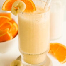 Orange Banana Smoothie  Vegan Option - Clean Eating Kitchen