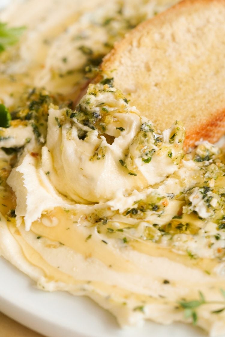 Whipped Brie Cheese Spread with Honey & Garlic Herbs Wellness by Kay