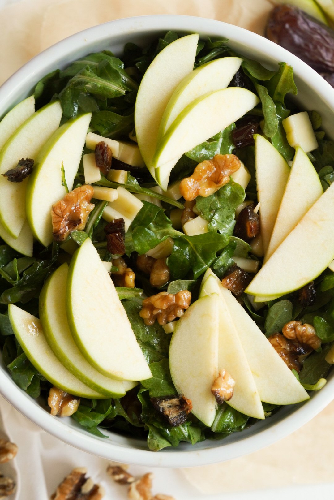 Apple Arugula Salad with Maple Balsamic Dressing Wellness by Kay