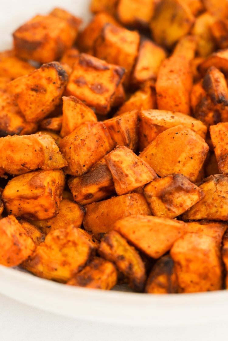 Air Fryer Sweet Potato Cubes (Quick & Easy Recipe!) - Wellness by Kay