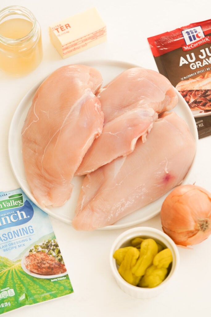Mississippi style slow cooker chicken ingredients