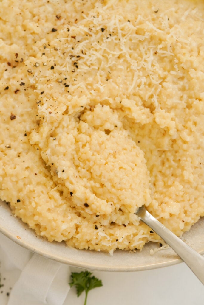 Pastina pasta with butter and cheese