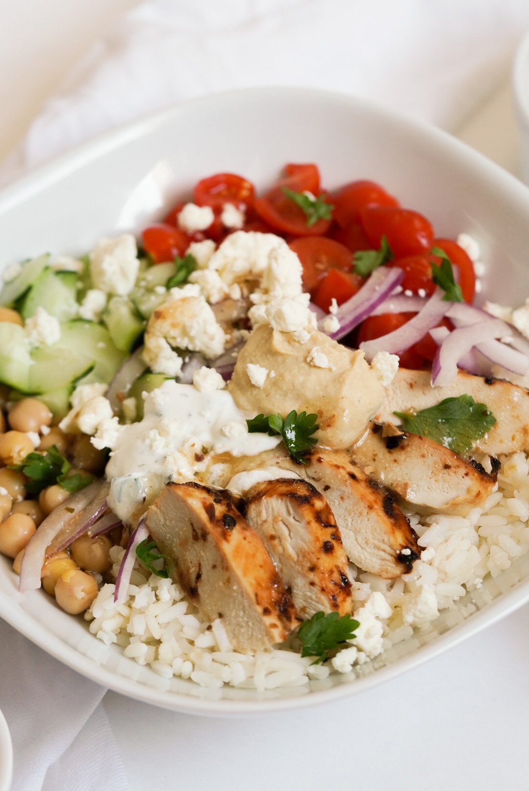 Mediterranean Chicken & Rice Bowls (SUPER Easy!) - Wellness by Kay