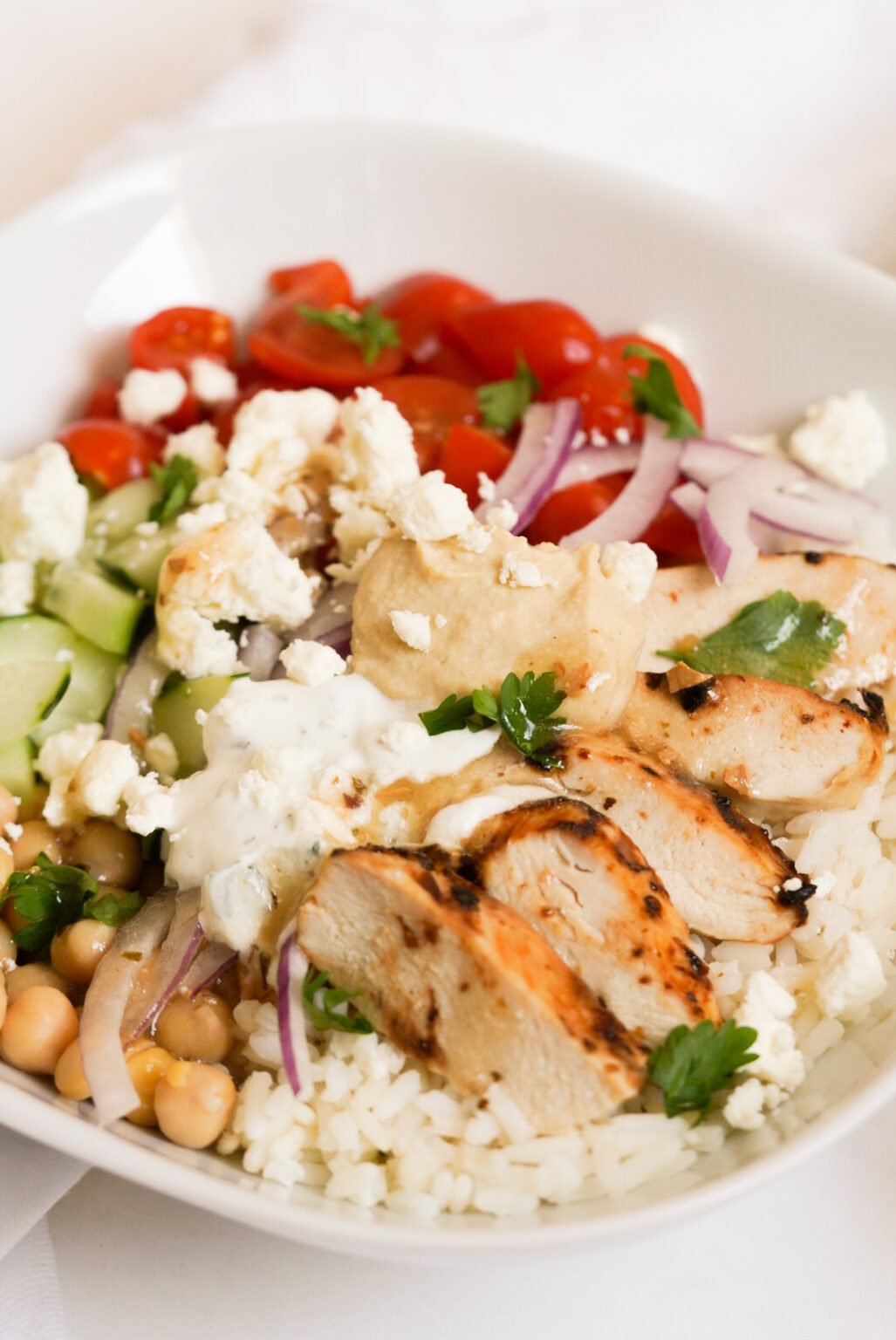 Mediterranean Chicken & Rice Bowls (SUPER Easy!) - Wellness by Kay