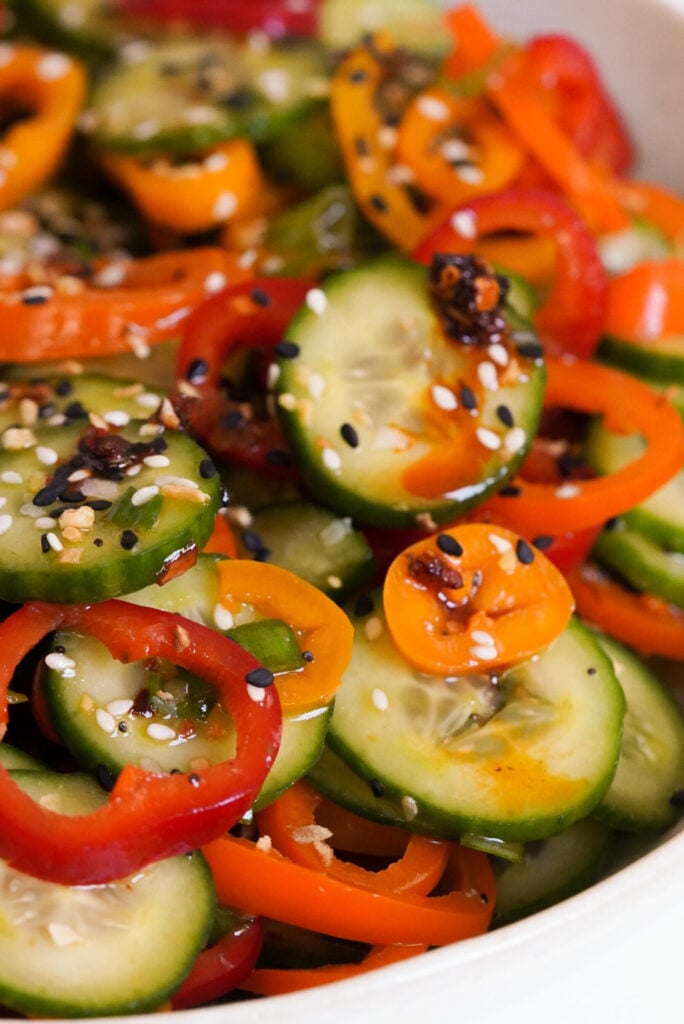 viral cucumber sweet pepper salad