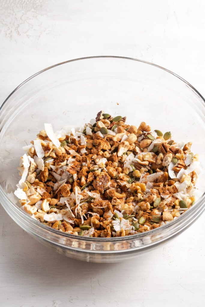 dry grain free granola mixture.