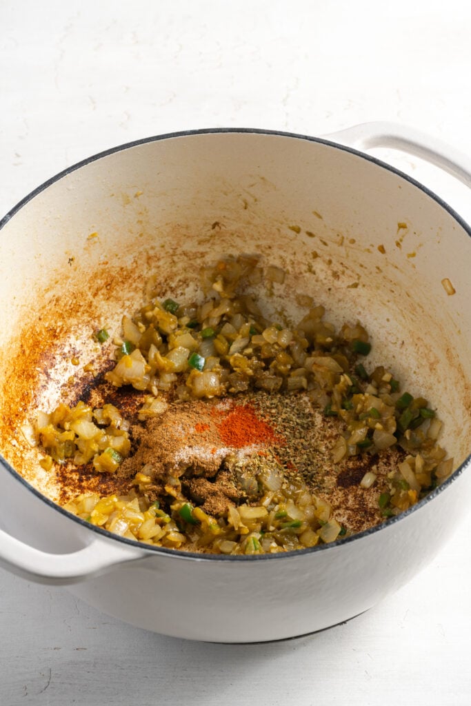 seasonings added to the veggies sautéing in the dutch oven after the turkey was removed.